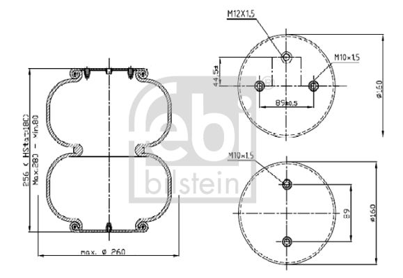 FEBI BILSTEIN Кожух пневматической рессоры 39420